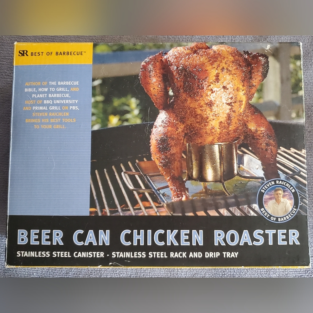 Steven Raichlen Best Of Barbecue Signature Series Beer-Can Chicken Roaster Rack